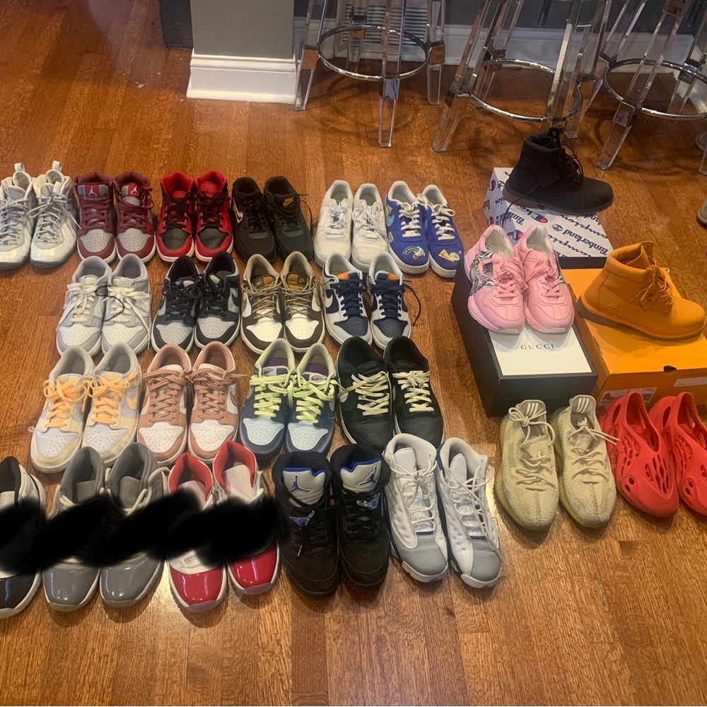 New and used shoes please inquire about sizes all different sizes and prices.